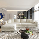 Deep Seat Convertible Sofa With Soft Pillows And Ottomans by HouseOfZazla