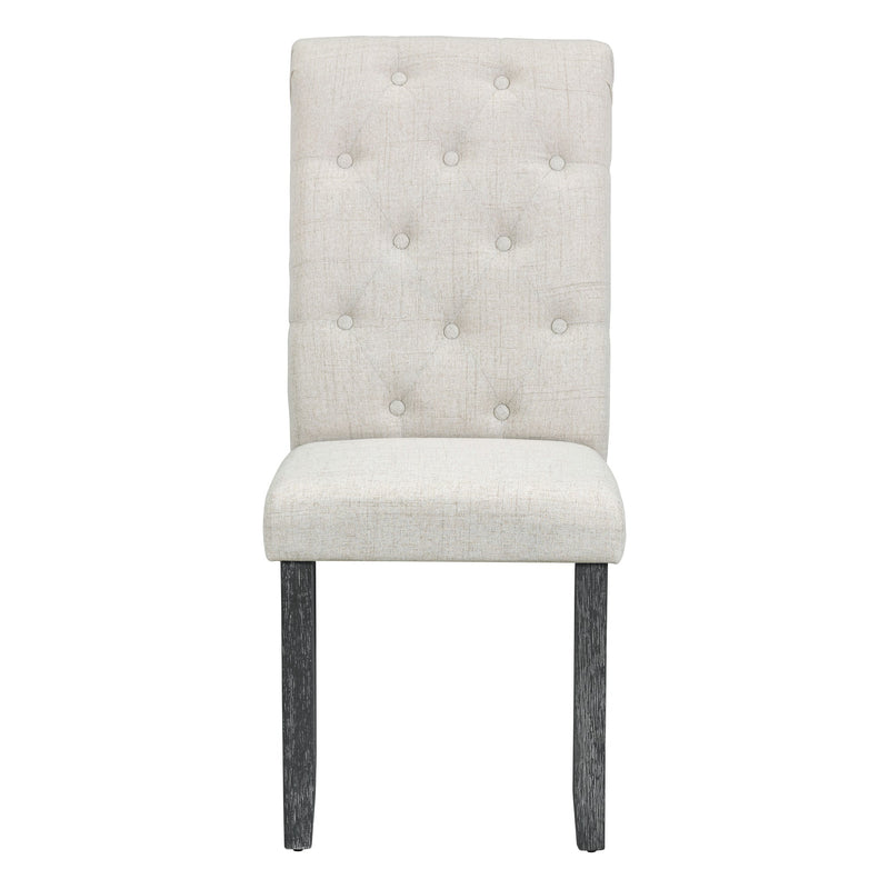 6-Piece Retro Rectangular Dining Table Set, Table with Unique Legs and 4 Upholstered Chairs & 1 Bench for Dining Room and Kitchen (Gray Wash)