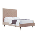 Crosby - Bed With Upholstered Headboard And Slats by HouseOfZazla