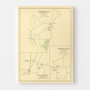 Vintage Map of Brooklyn, Connecticut 1893