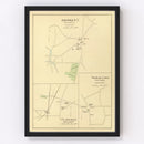 Vintage Map of Brooklyn, Connecticut 1893