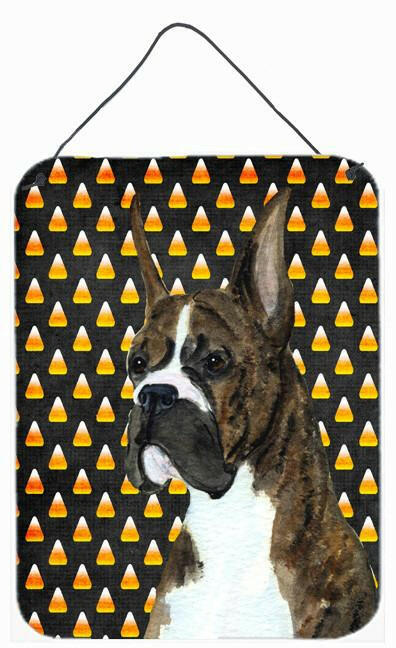 Boxer Candy Corn Halloween Portrait Aluminium Metal Wall or Door Hanging Prints