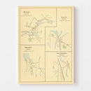 Vintage Map of Dayville, Connecticut 1893