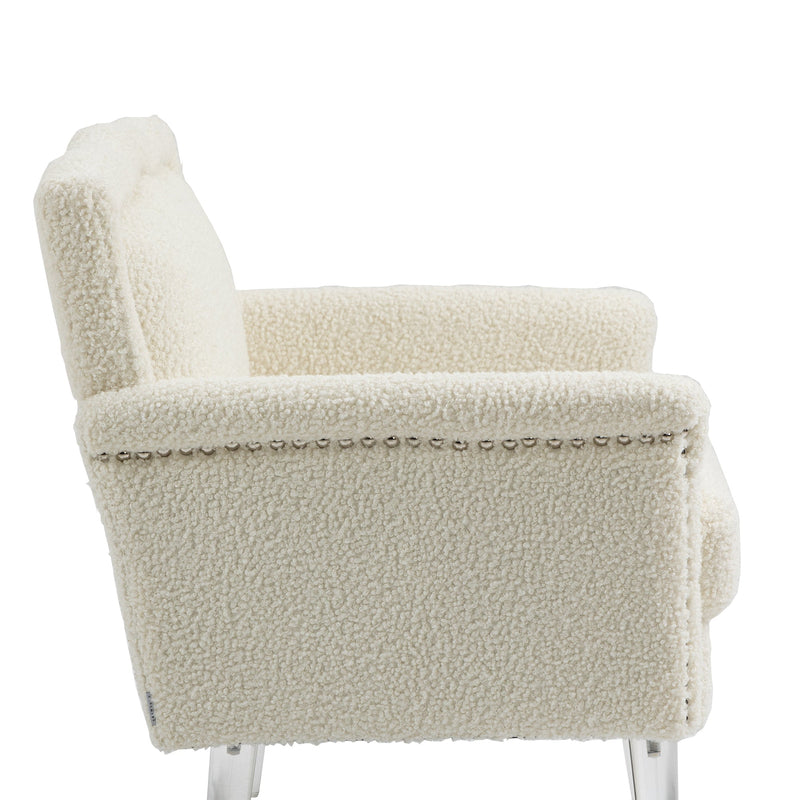 Accent Chair, Living Room Chair / leisure single sofa with acrylic feet