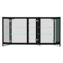 50x30 Inch LED Bathroom Medicine Cabinet Surface Mount Double Door Lighted Medicine Cabinet, Medicine Cabinets for Bathroom with Mirror Defogging, Dimmer Black