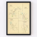 Vintage Map of Dayville, Connecticut 1893
