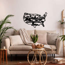 Usa Wildlife Map Metal Wall Art