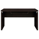 Floating - Top Computer Desk With Pullout Keyboard Shelf - Brown