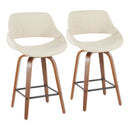 Fabrico - Mid-Century Modern, Counter Stool (Set of 2) by HouseOfZazla