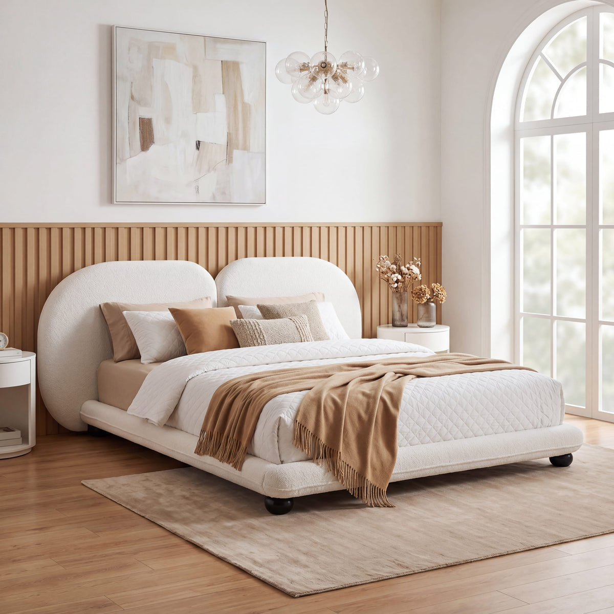 Extra Thick Upholstered Platform Bed Frame, photo 3 of 10