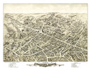 Vintage Map of Peabody, Massachusetts 1877