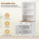 Farmhouse TV Stand With Solid Wood Gourd Shaped Legs For TVs Up To 70" by HouseOfZazla
