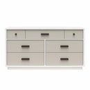 Valencia - 7 Drawer Wide Dresser - Taupe by HouseOfZazla