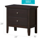 English Dovetailed Drawers Nightstand by Unique Piece Furniture