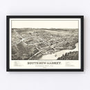 Vintage Map of South New Market, New Hampshire 1884