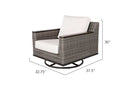 2 Beaufort Wicker Swivel Rocking Chair