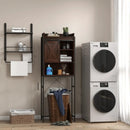 Laundry Room Bundle: Wooden Cabinet Wall-Mounted Bathroom Storage Clothe Dryer Laundry Basket by LJGDeals