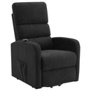 Royston - Upholstered Power Lift Recliner With Remote Comfort - Black by HouseOfZazla