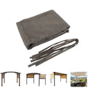 13' X 7.7' Outdoor Pergola Sun Shade Cover Cloth Patio Canopy Hdpe Permeable With Grommets - Brown by HouseOfZazla