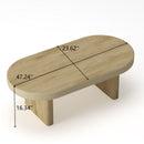 Oval Fluted Coffee Table - Natural by HouseOfZazla