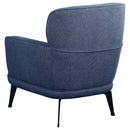 Andrea Upholstered Crescent Arm Accent Chair Blue