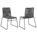 Jerome - Stackable Side Chair (Set of 2) - Charcoal by HouseOfZazla