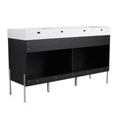 Freestanding Bathroom Vanity With Resin Sink And Storage Cabinet by HouseOfZazla
