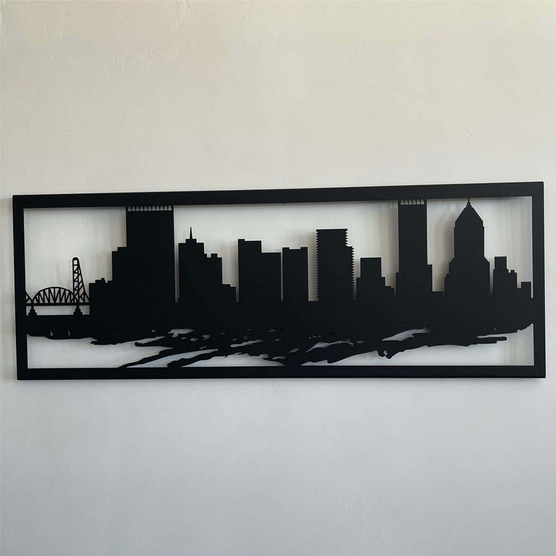 Portland Skyline Metal Wall Art
