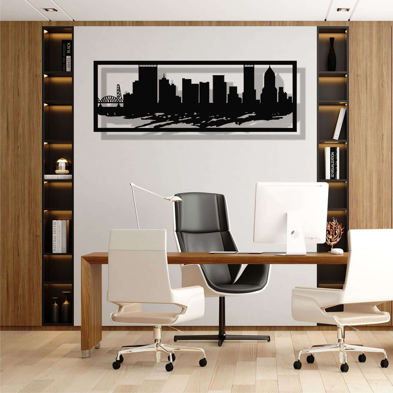 Portland Skyline Metal Wall Art