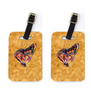 Butterfly on Gold Luggage Tag