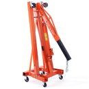 Hydraulic Engine Hoist With Lever, 2 Ton Capacity, Foldable Design For Auto Repair - Orange by HouseOfZazla