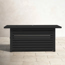 Propane / Gas Outdoor Fire Pit Table With Lid Durable Construction - Black