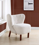 Zusud Teddy Sherpa Accent Chair - White by HouseOfZazla
