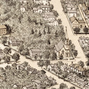 Vintage Map of Dedham, Massachusetts 1876