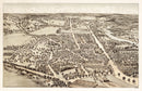 Vintage Map of Dedham, Massachusetts 1876