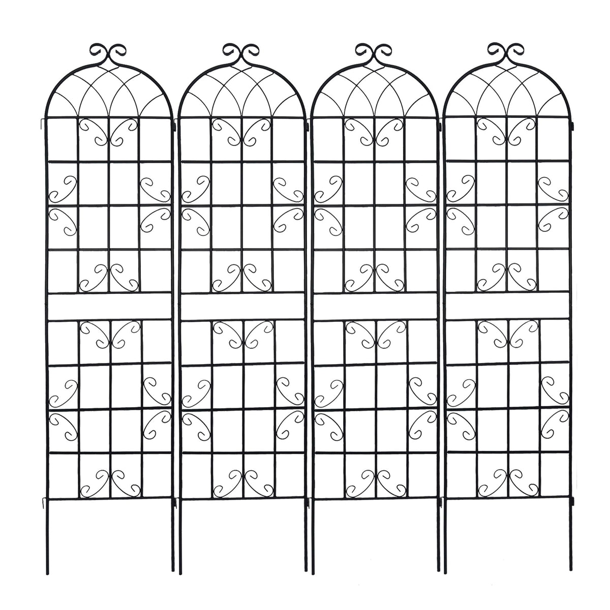 Metal Garden Rustproof Trellis For Climbing Plants Outdoor Flower Support, photo 4 of 40