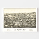 Vintage Map of Pepperell, Massachusetts 1886