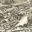 Vintage Map of Pepperell, Massachusetts 1886
