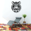 Geometric Tiger Head Metal Wall Art