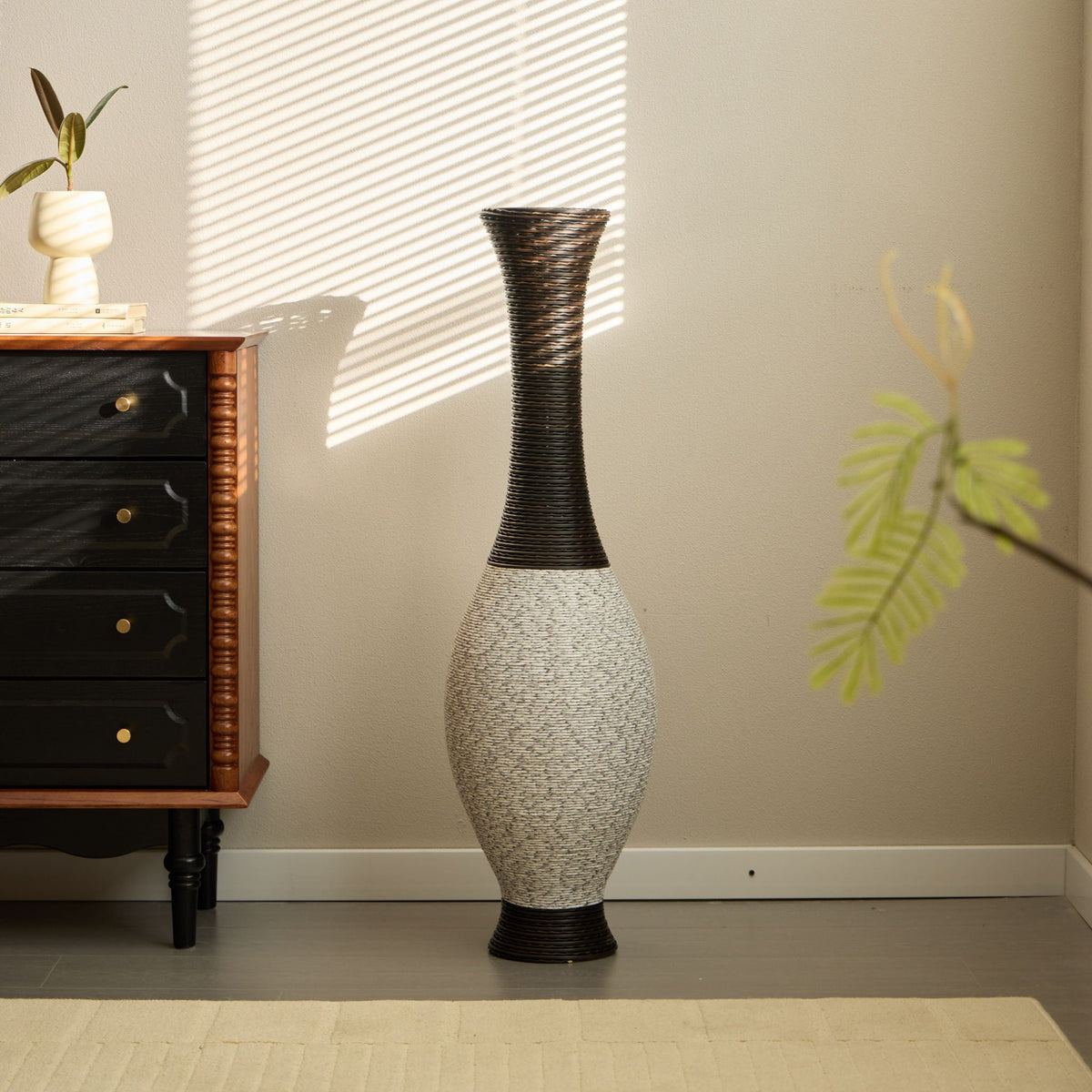 Tall Designer Floor Vase With Elegant 2 Tone, photo 13 of 36