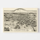 Vintage Map of Edgartown, Massachusetts 1886