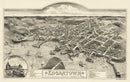 Vintage Map of Edgartown, Massachusetts 1886