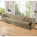 Slipcovered Long Sofa - 4 Seater Couch