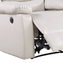 Eilbra - Synthetic Leather Power Motion Recliner - Beige by HouseOfZazla