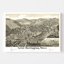 Vintage Map of Great Barrington, Massachusetts 1884