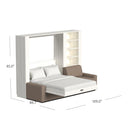 Wall Bed with Extended Sofa