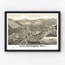 Vintage Map of Great Barrington, Massachusetts 1884