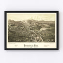 Vintage Map of Haydenville, Massachusetts 1886