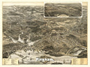 Vintage Map of Hingham, Massachusetts 1885