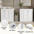 Shaker Free Standing Bathroom Vanity Cabinet & Sink, Soft Close Drawers, Soft Close Doors by HouseOfZazla